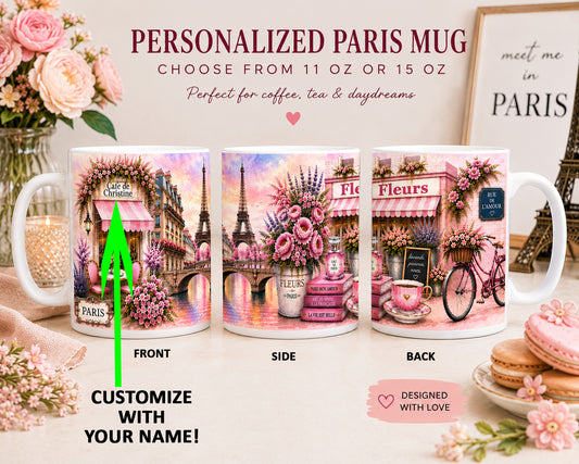 Personalized Paris Scenes Mug