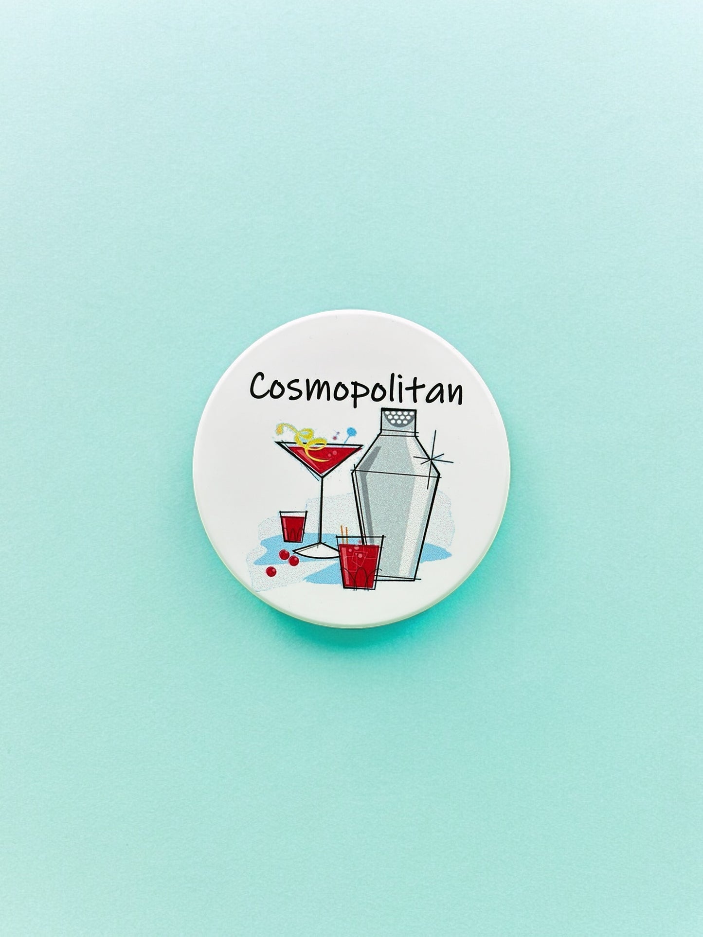 Retro Mid-Century Martini Coasters - Set of 4