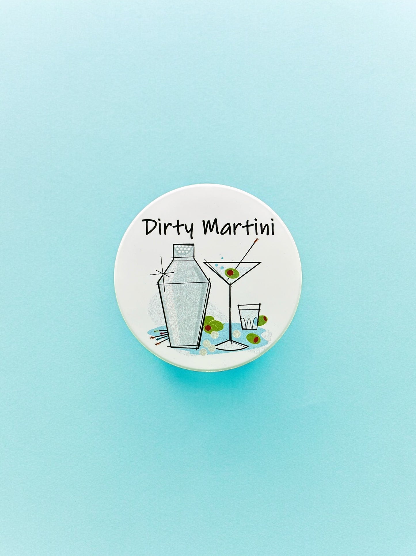 Retro Mid-Century Martini Coasters - Set of 4