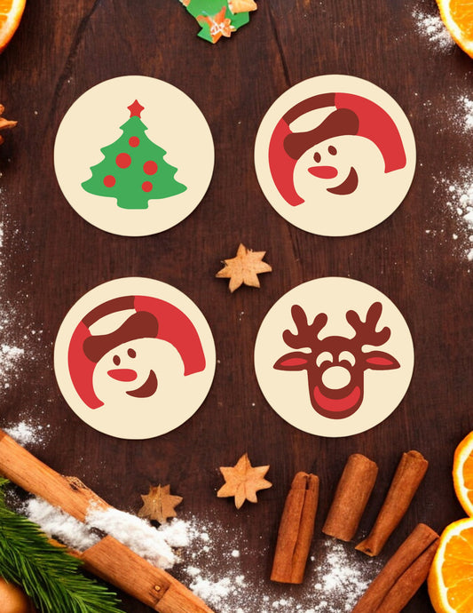 Pillsbury Christmas Cookie-Inspired Coasters - Set of 4!