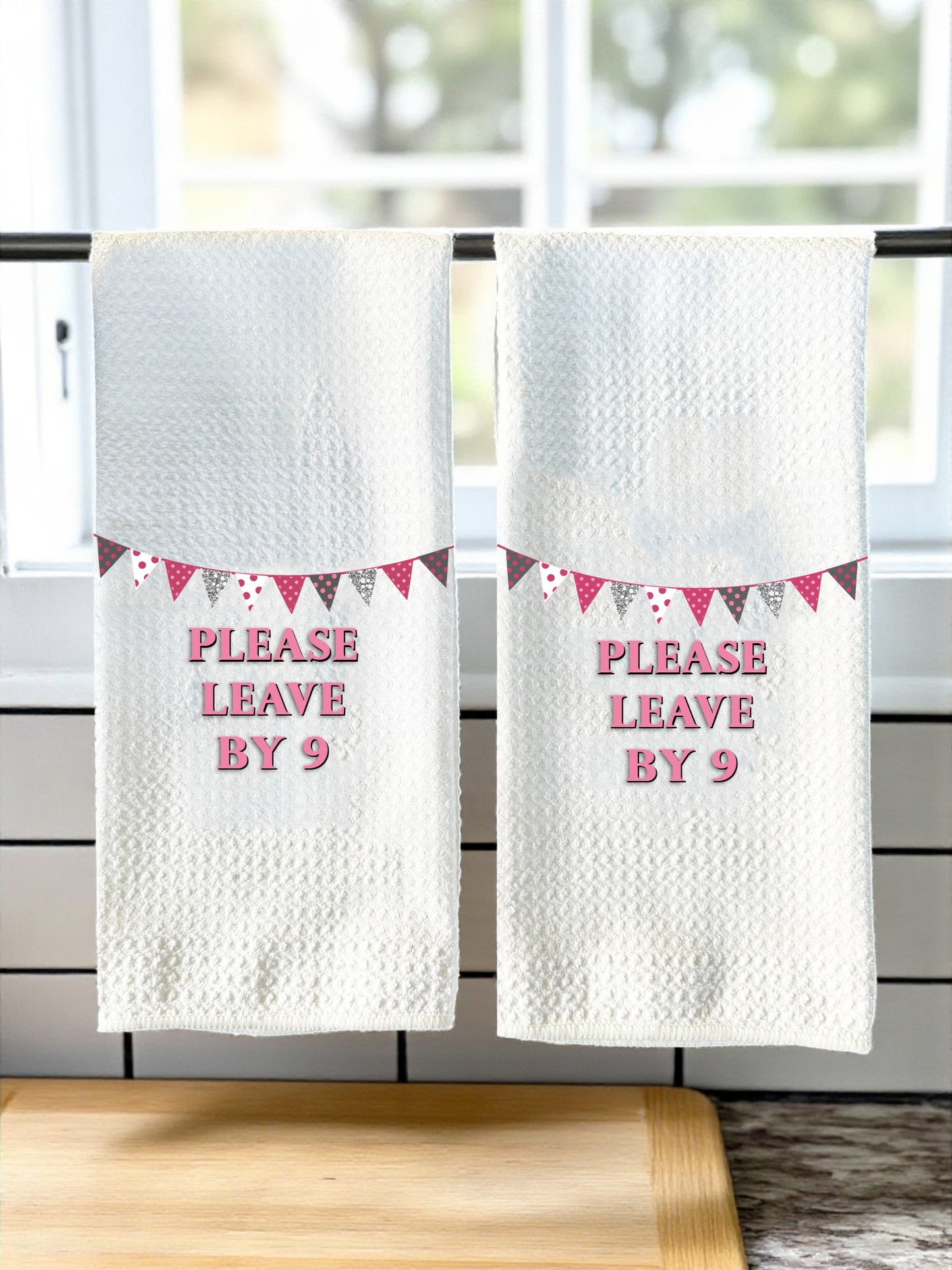 Please Leave by 9 Tea Towels - Set of 2!