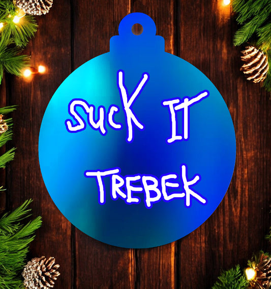 SNL Suck it Trebek Ceramic Ornament