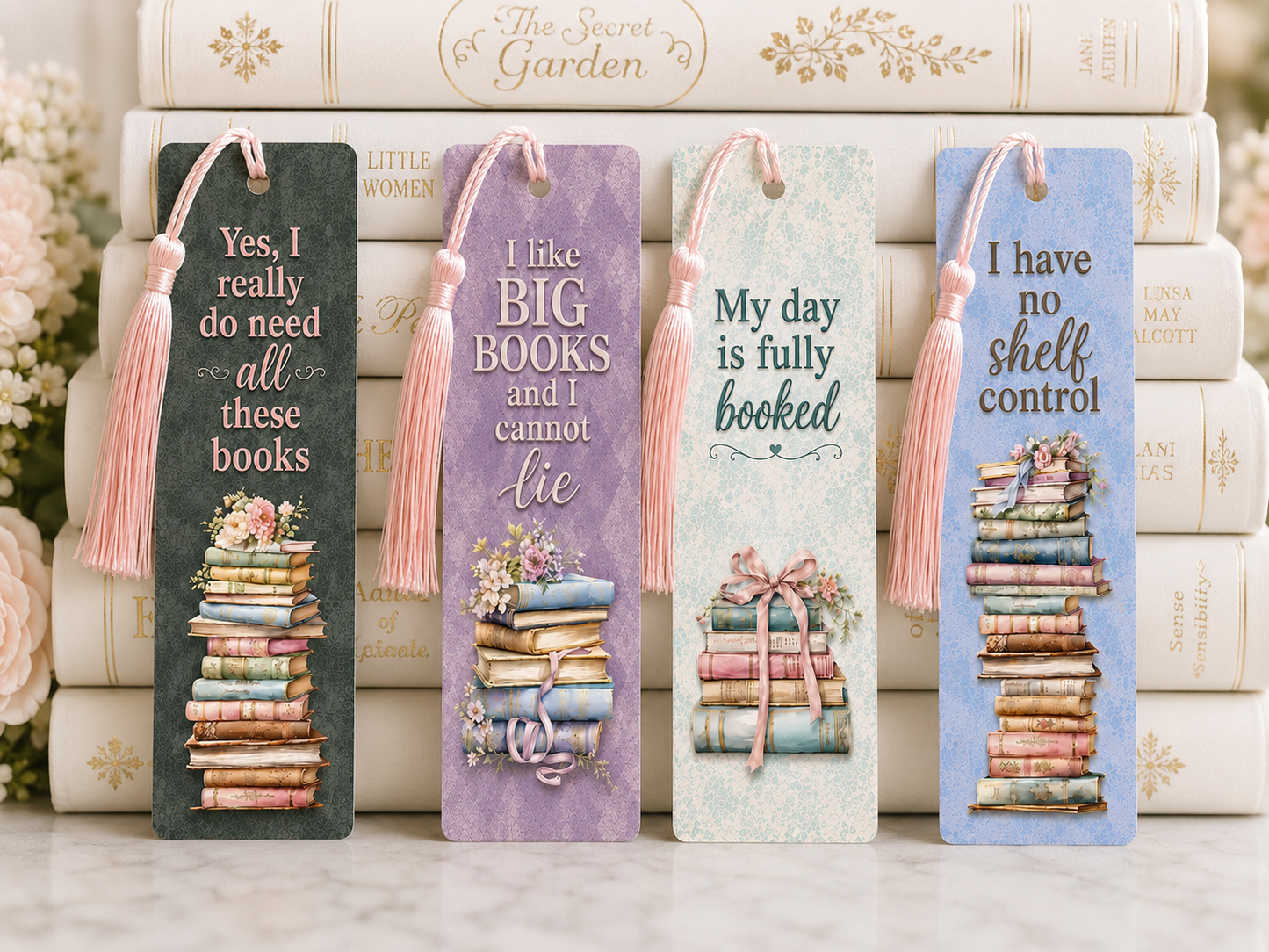 Pastel Books Metal Bookmarks
