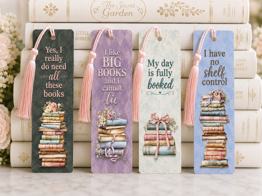 Pastel Books Metal Bookmarks
