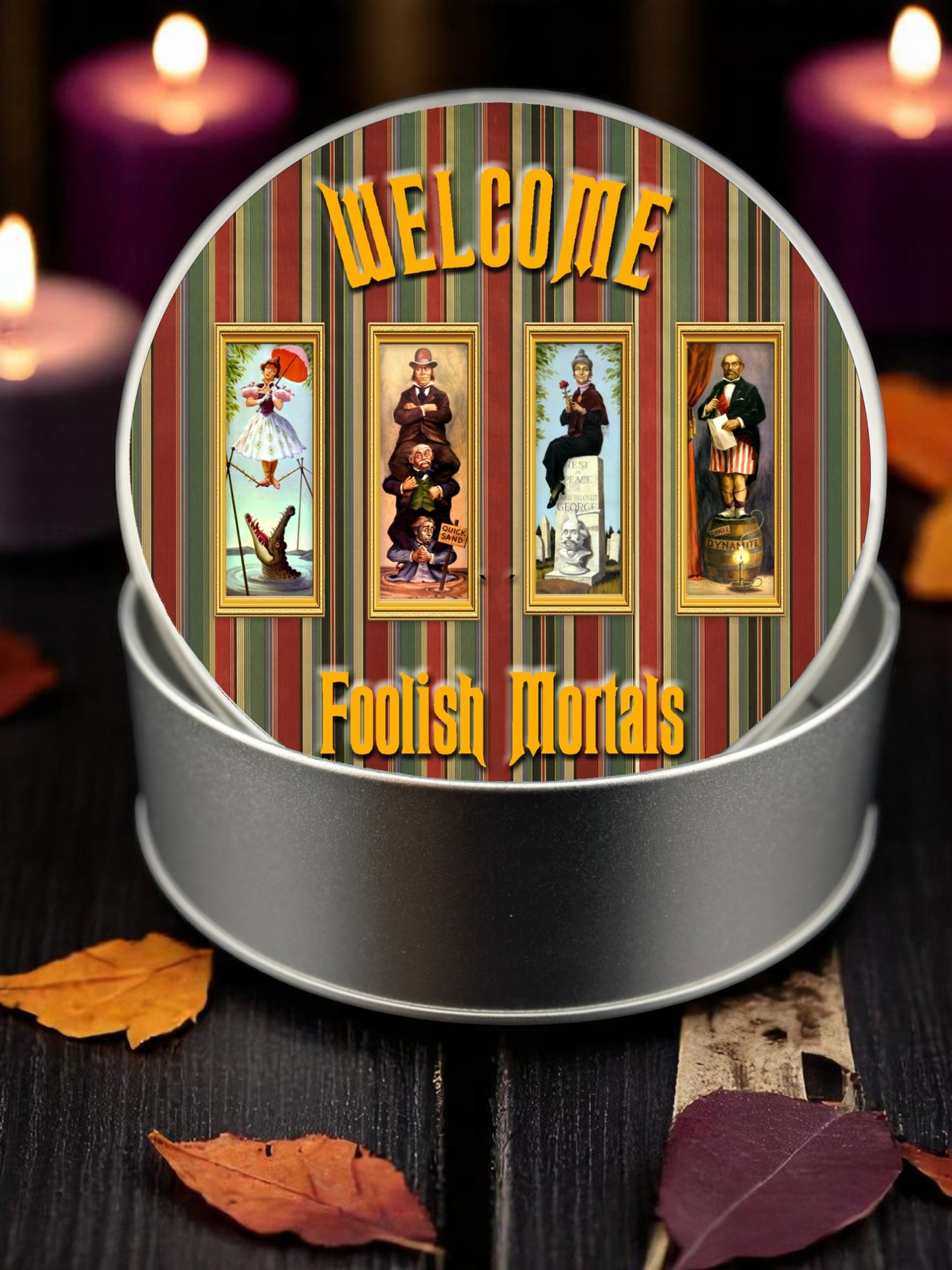 Haunted Mansion Stretching Portraits Inspired Metal Box