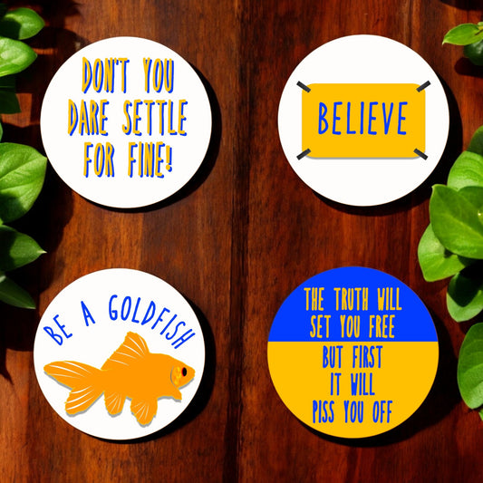 Ted Lasso-Inspired Ceramic Coasters - Set of 4!