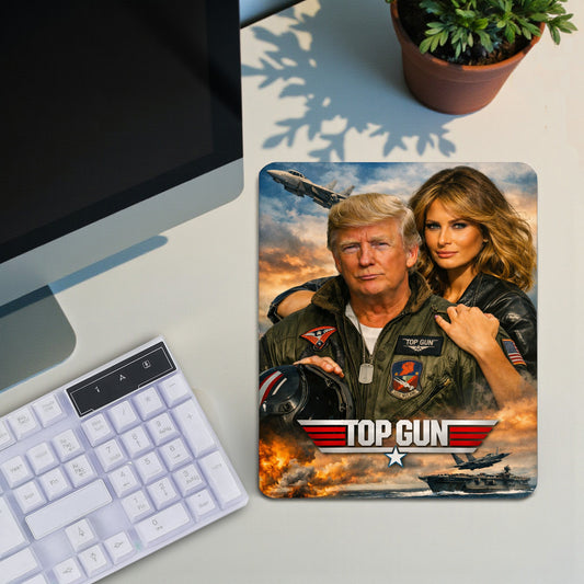 Trump And Melania Top Gun Mousepad