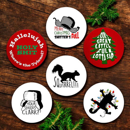 Christmas Vacation-Inspired Ceramic Coasters - Set of 4!