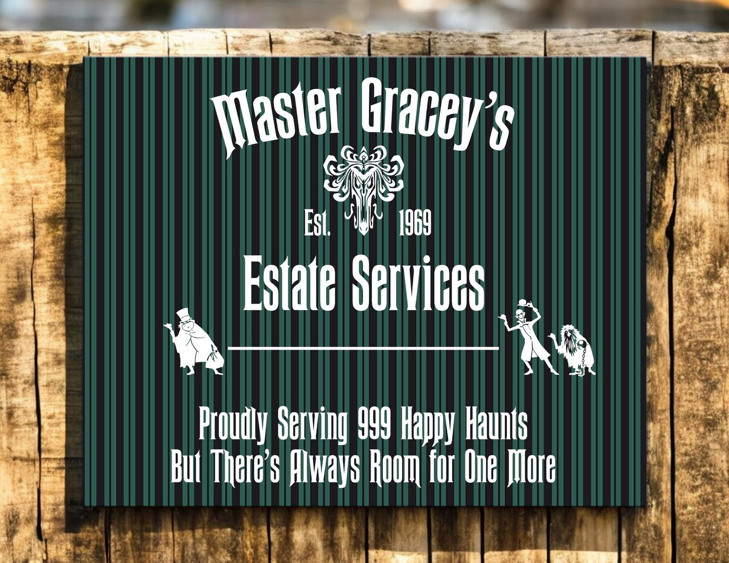 8" x 10" Haunted Mansion-Inspired Master Gracey Metal Sign