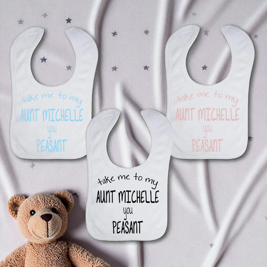 Customized Favorite Aunt Name Silk Touch Baby Bib