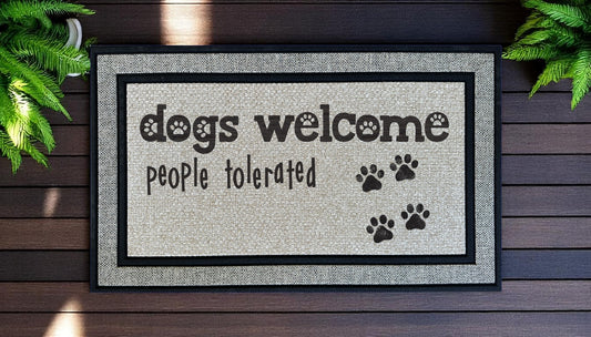 Dogs Welcome Door Mat