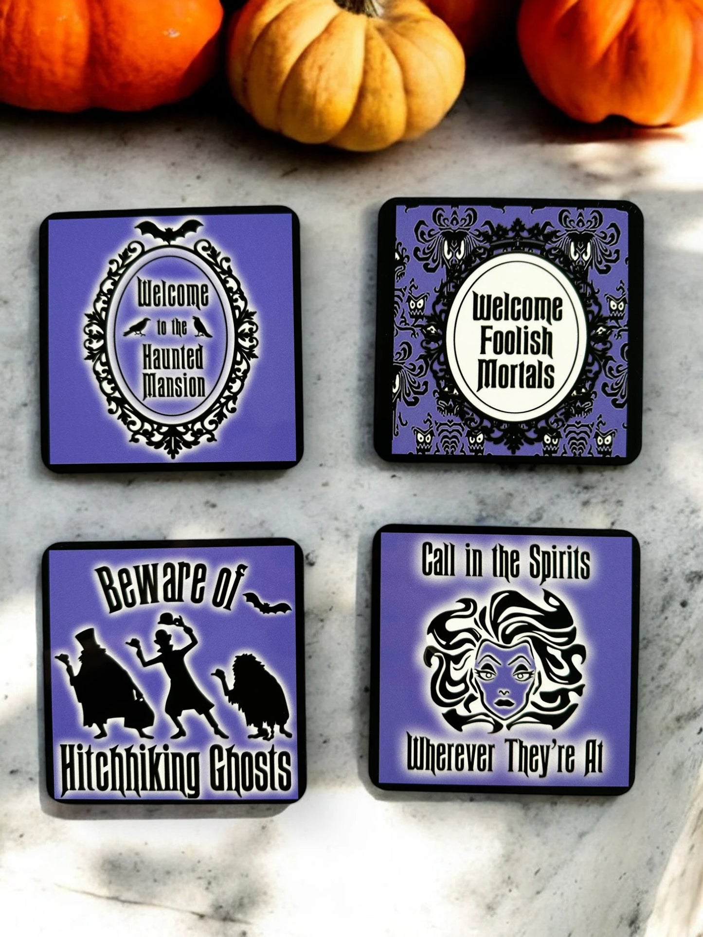 Haunted Mansion Inspired Drink Coasters - set of 4!