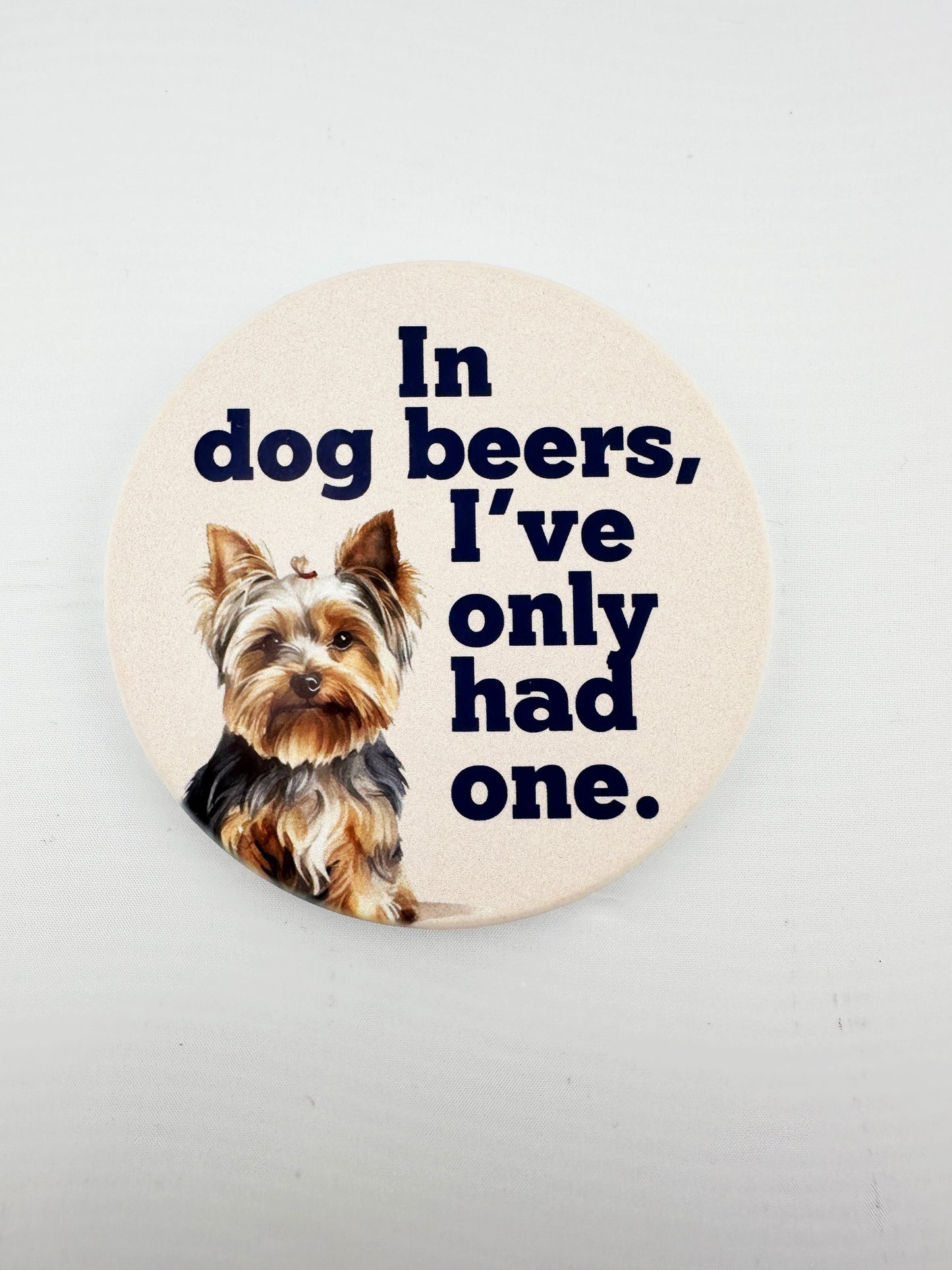 Yorkie puppy dog coasters - set of 4