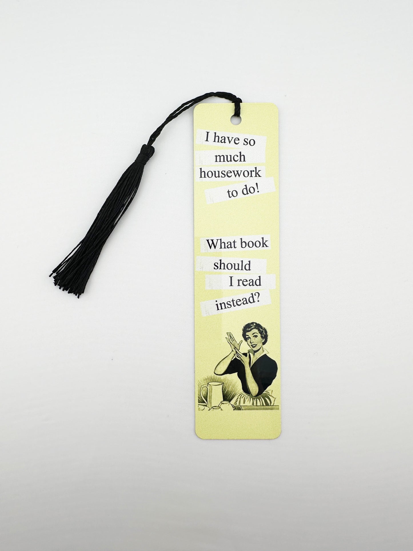 Vintage sarcastic retro metal bookmark