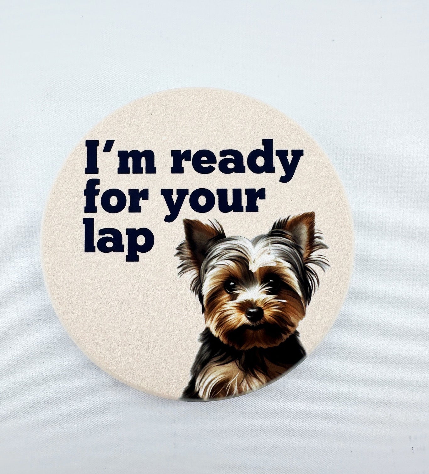 Yorkie puppy dog coasters - set of 4