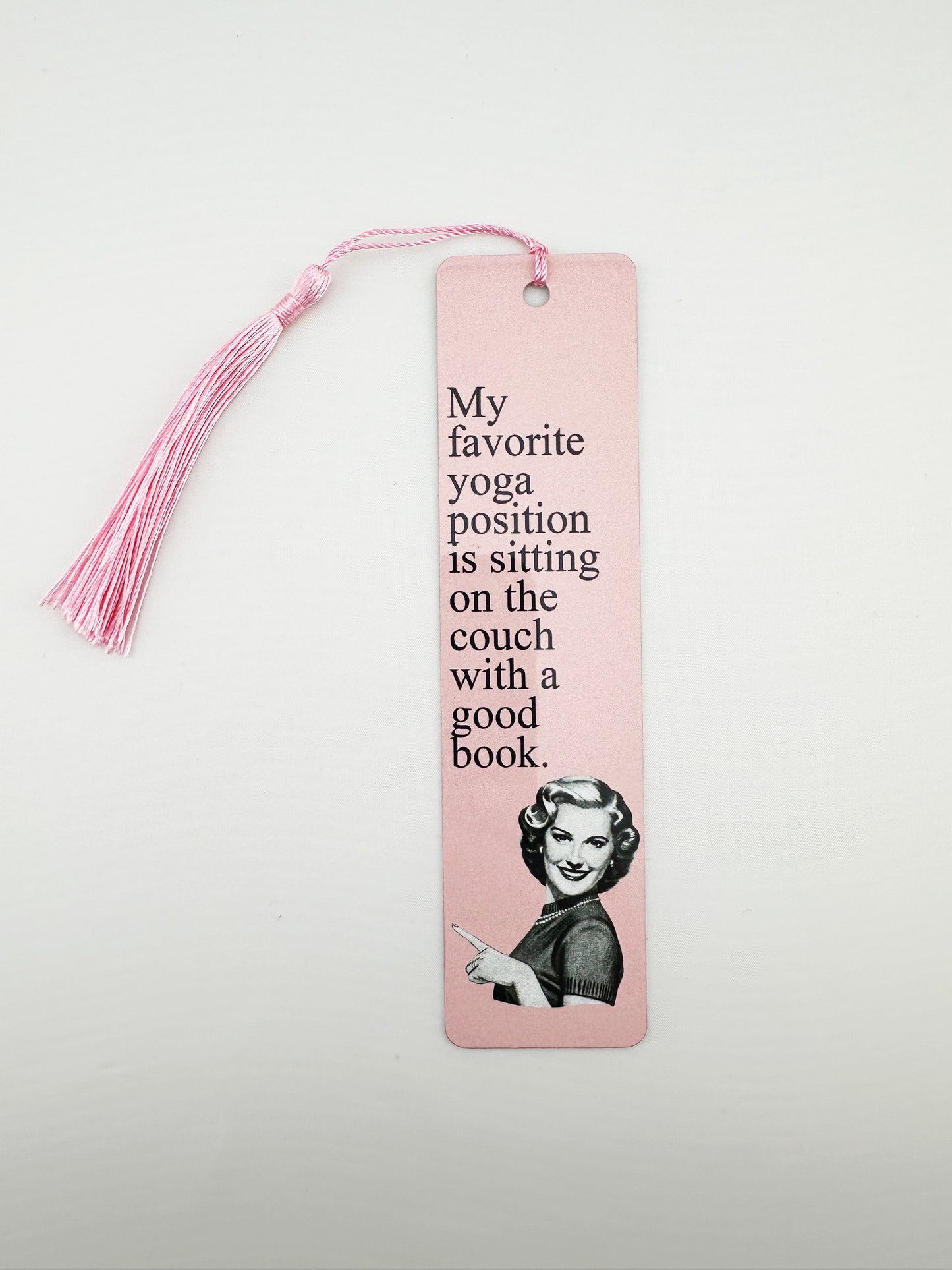 Vintage sarcastic retro metal bookmark