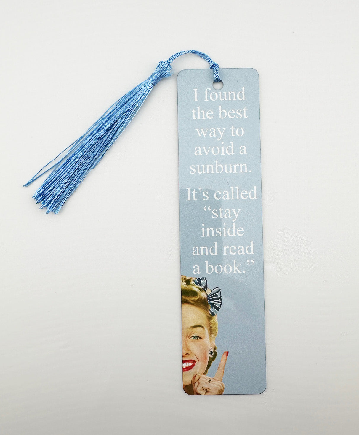 Vintage sarcastic retro metal bookmark