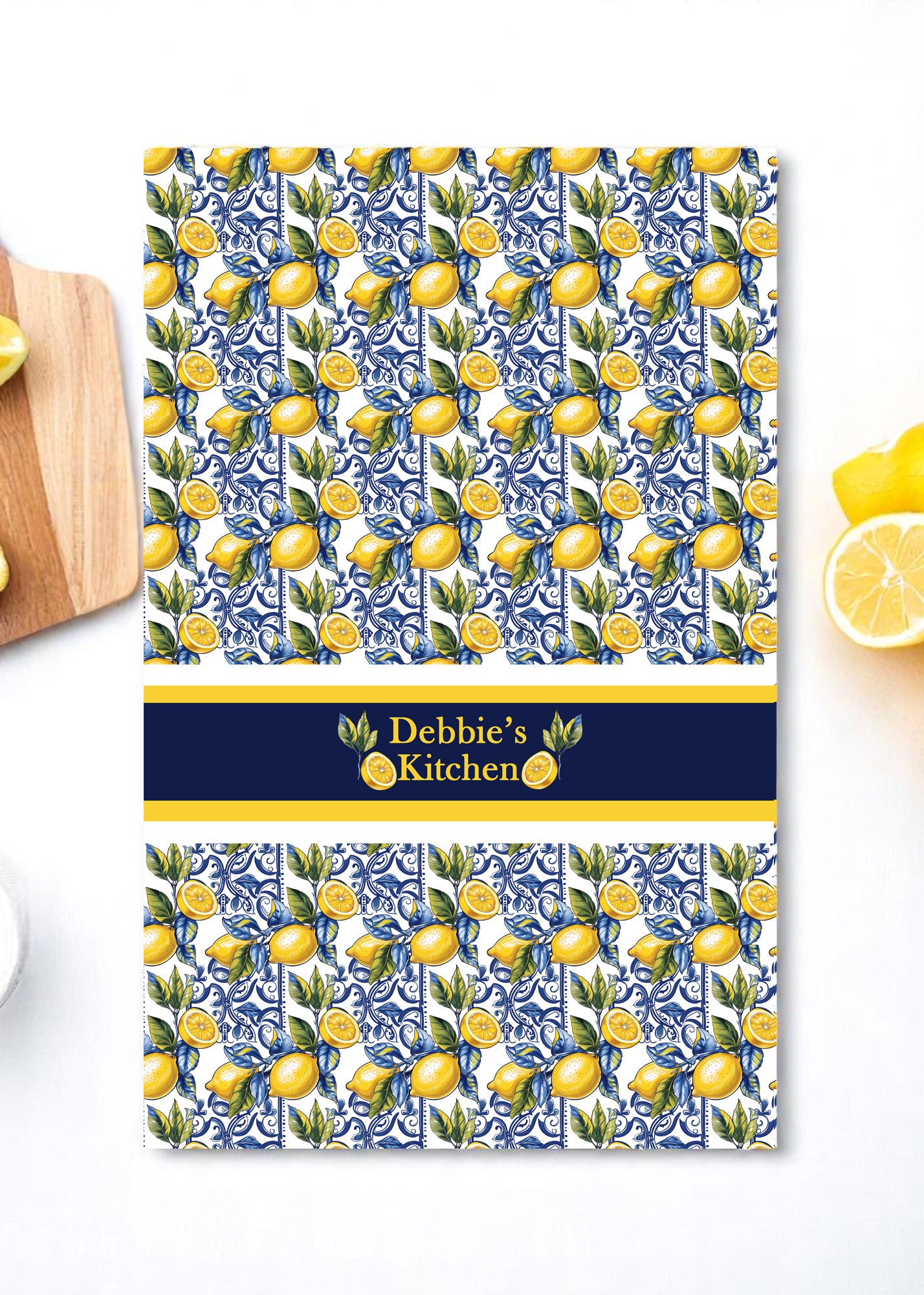 Italian Lemon Personalized Tea Towels - set of 2!