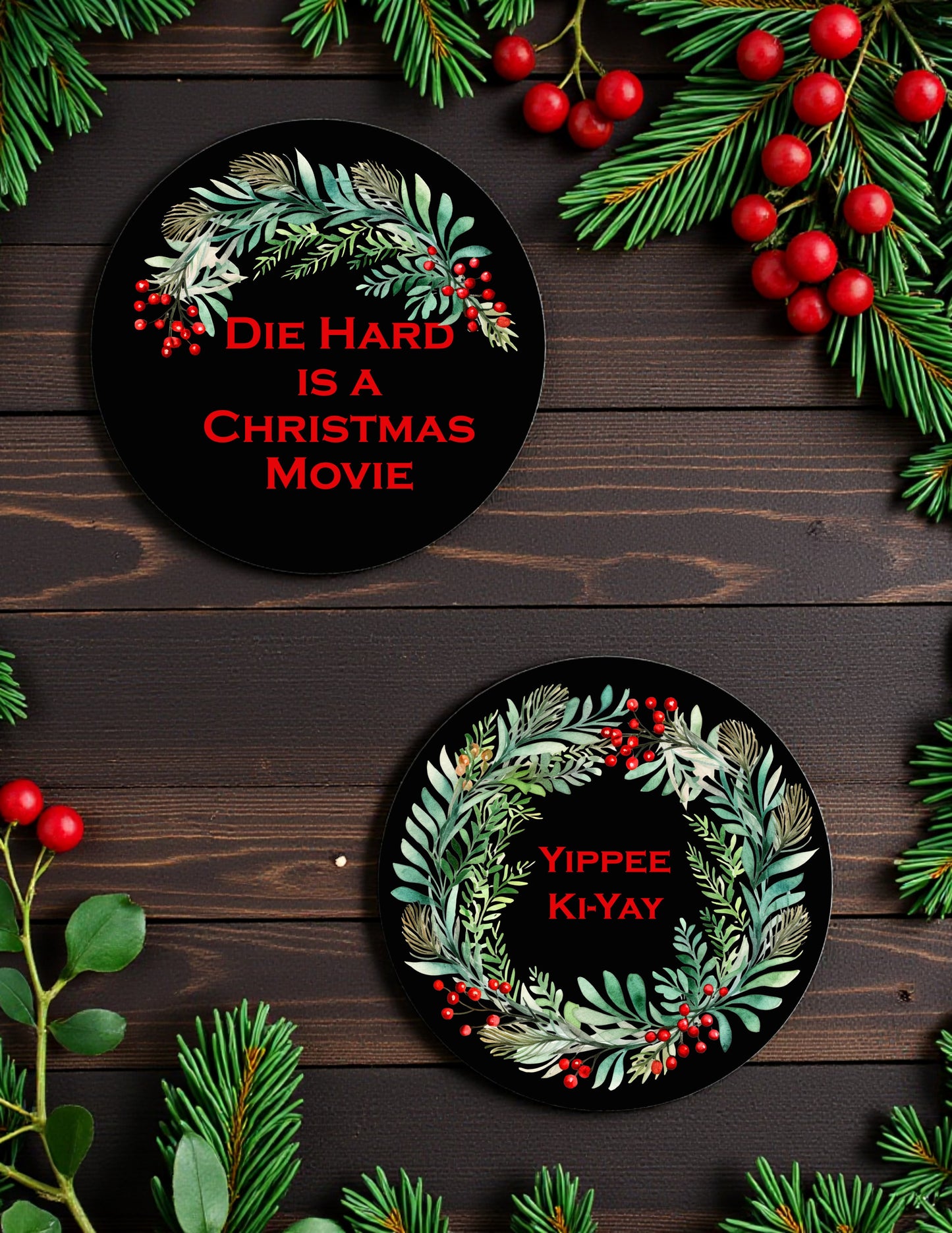 Die Hard Christmas Ceramic Coasters - Set of 2!