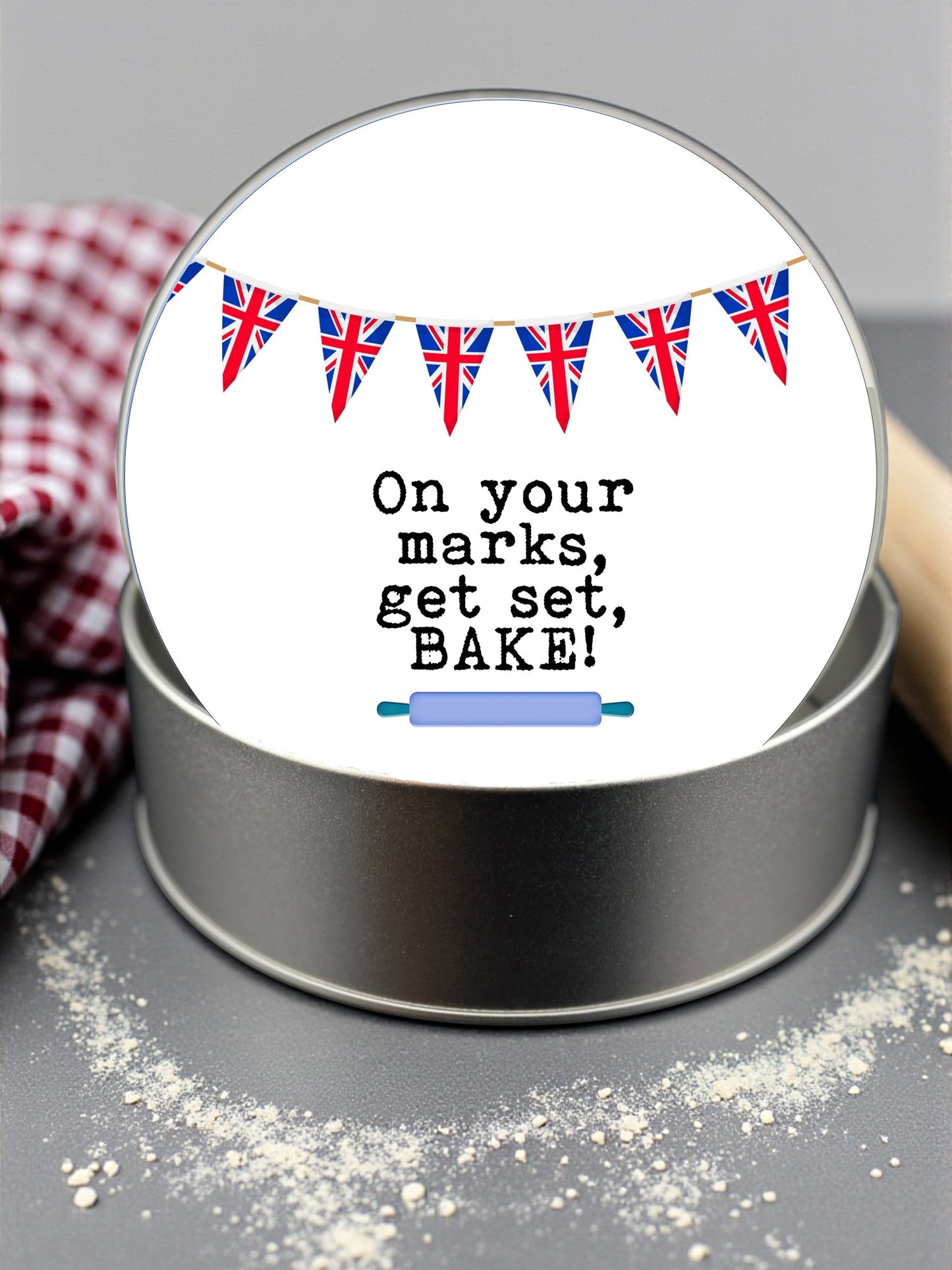 GBBO-Inspired Metal Round Tin Container