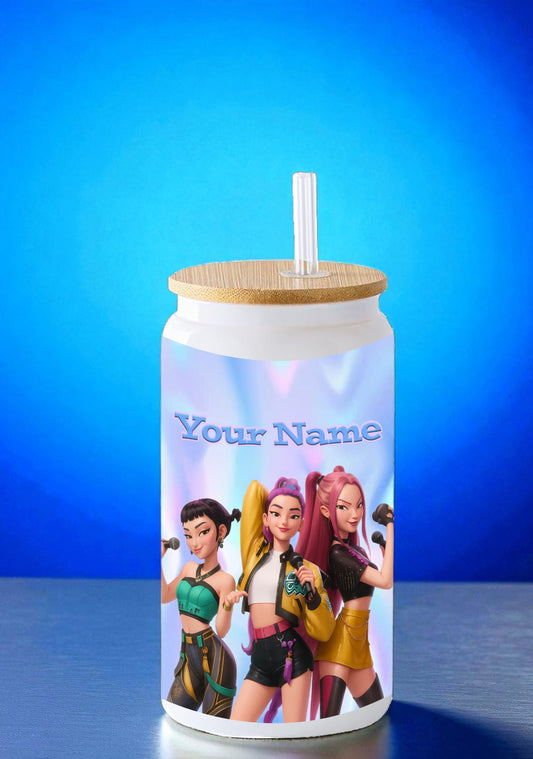 Customized KPop Demon Hunters Glass Tumbler