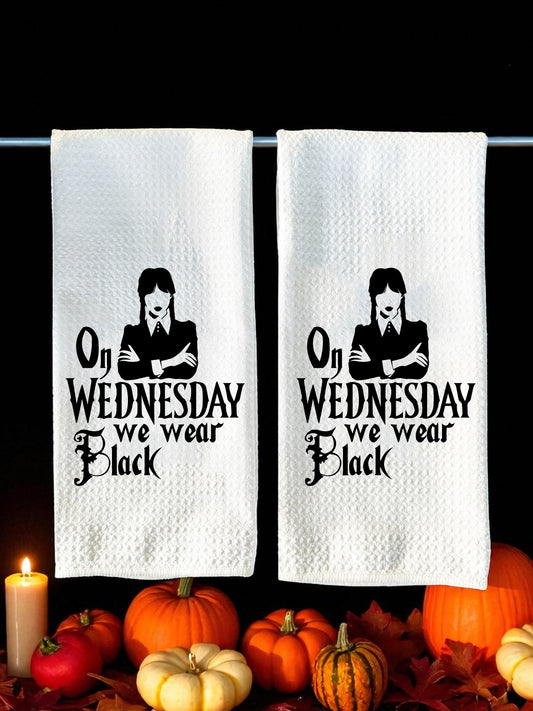 Wednesday Addams Tea Towels - Set of 2!