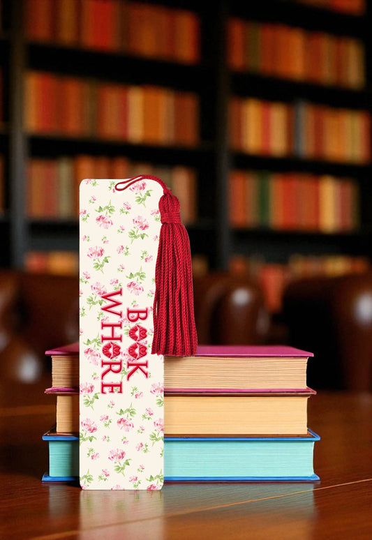 Book Whore Metal Bookmark