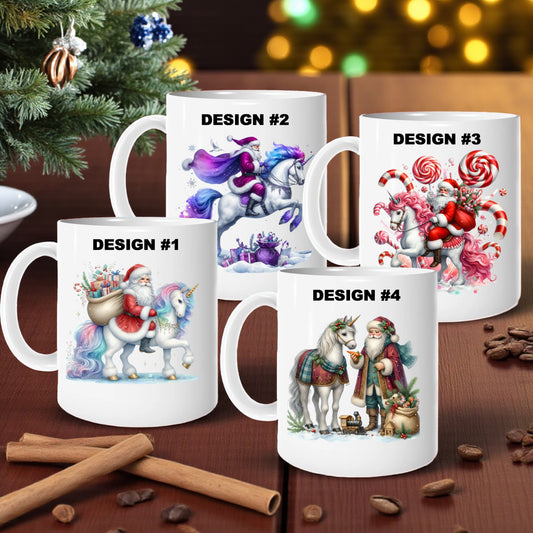 Santa Unicorn Personalized Mug